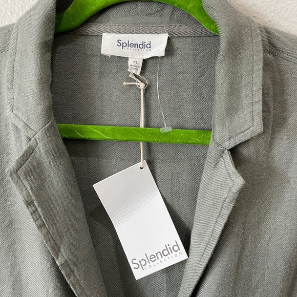 Splendid Soleil Soft Rayon Linen Blend Olive Green Jacket Size XL MRSP $178 NWT - Picture 4 of 7